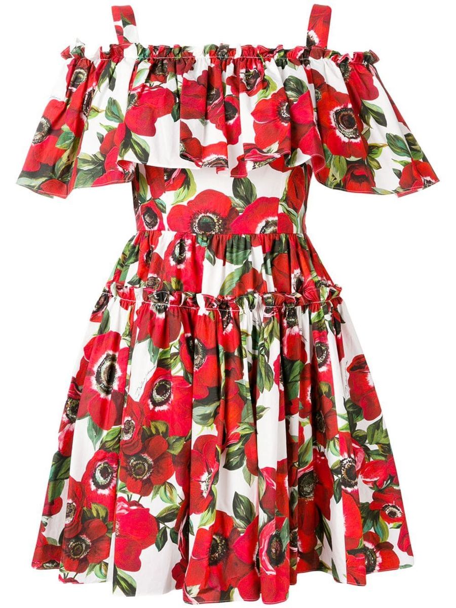 vestido dolce gabbana floral