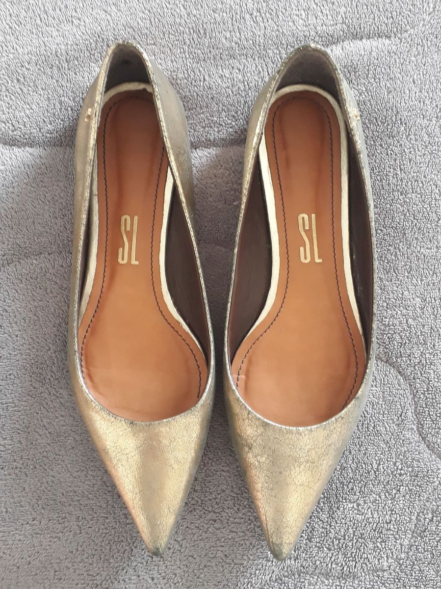 sapatilha santa lolla dourada