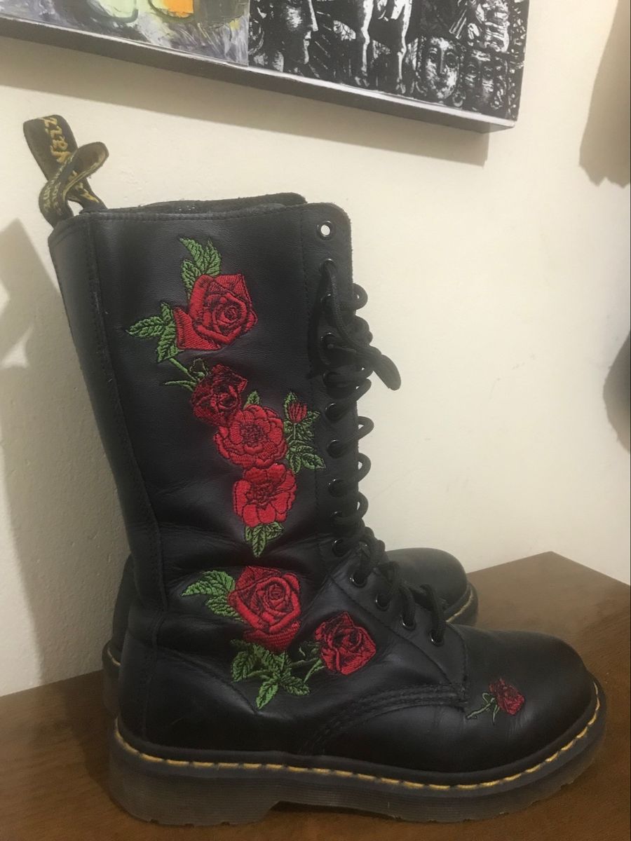 Dr Martens Rosas Bota Feminina Dr Martens Usado 82893899 enjoei