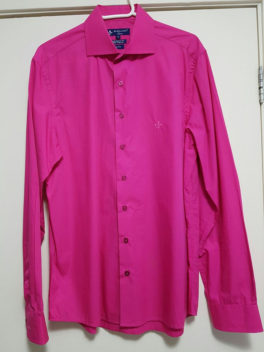 camisas rosa masculina