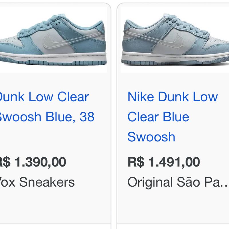Dunk Low - Clear Swoosh | Nike Usado 104295678 | enjoei
