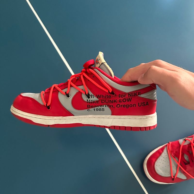 Nike red off white hot sale