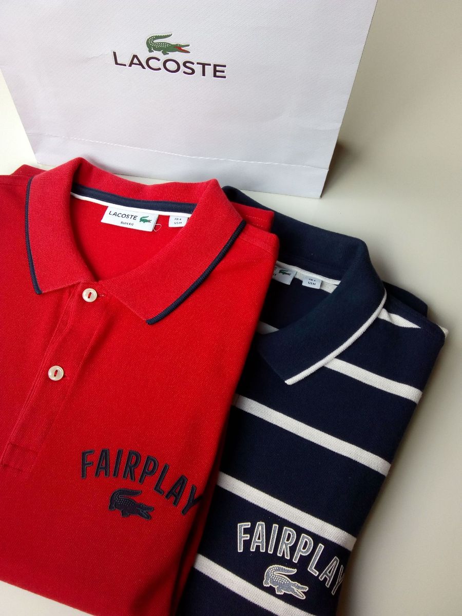 dupla lacoste fairplay - camisas lacoste