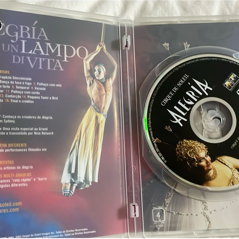 Dvd Alegria Cirque Du Soleil | Dvd Vídeo Usado 99022123 | enjoei