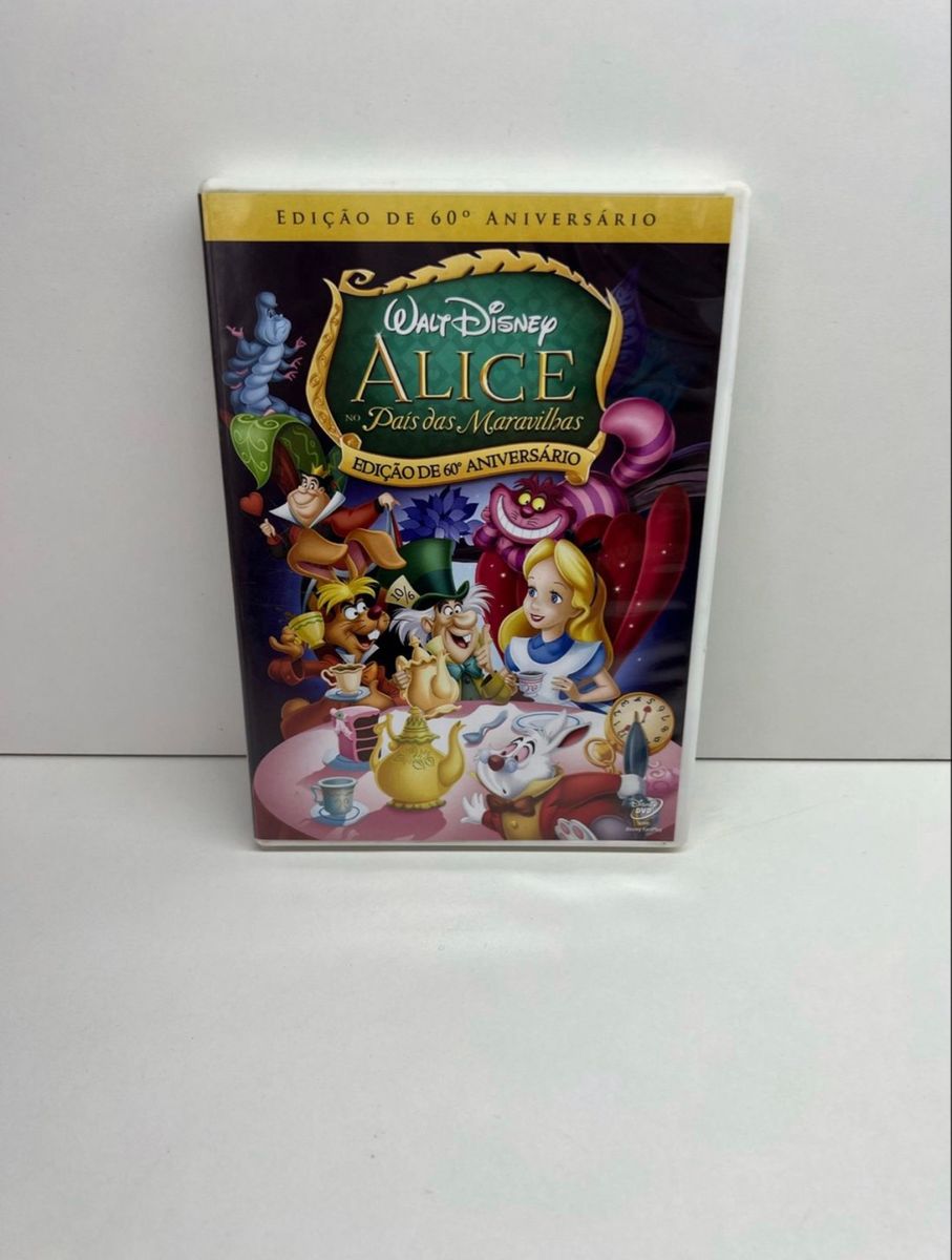 Dvd Alice No País Das Maravilhas Walt Disney Filme Original Filme e Série Disney Usado