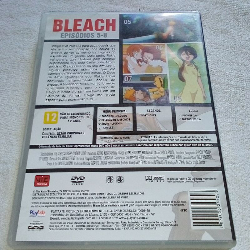 Dvd Bleach 2 Episódios 5-8 Dvd Nacional e Original, Filme e Série Playarte  Usado 81278409