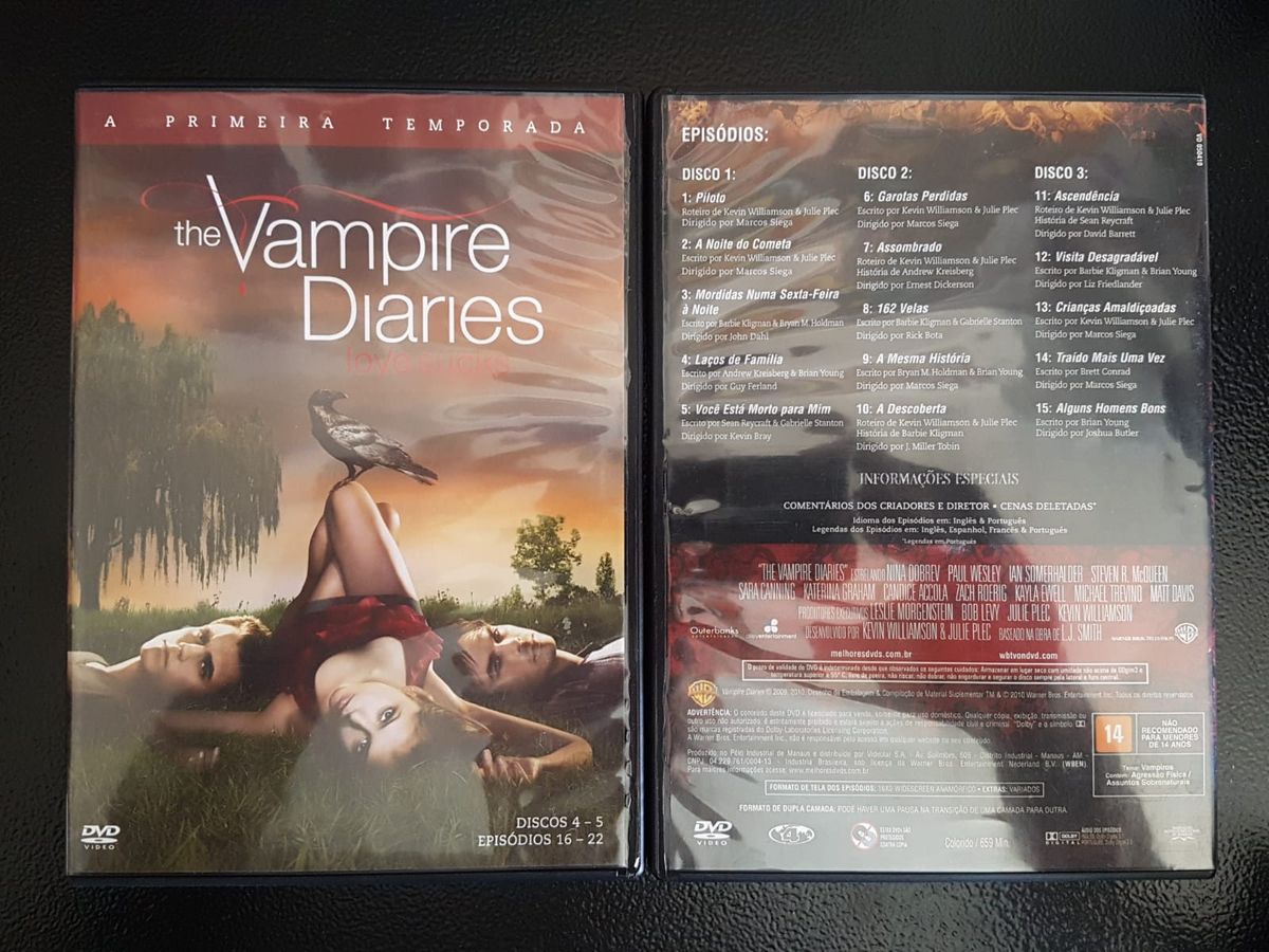 Dvd Box The Vampire Diaries - 1° Temporada Completa - 5 Discos ...
