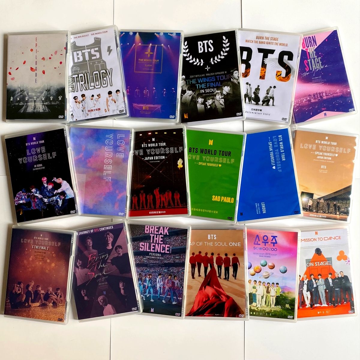 Dvd Bts Begins, Bts The Red Bullet, Bts Wings Tour, Bts Burn The Stage