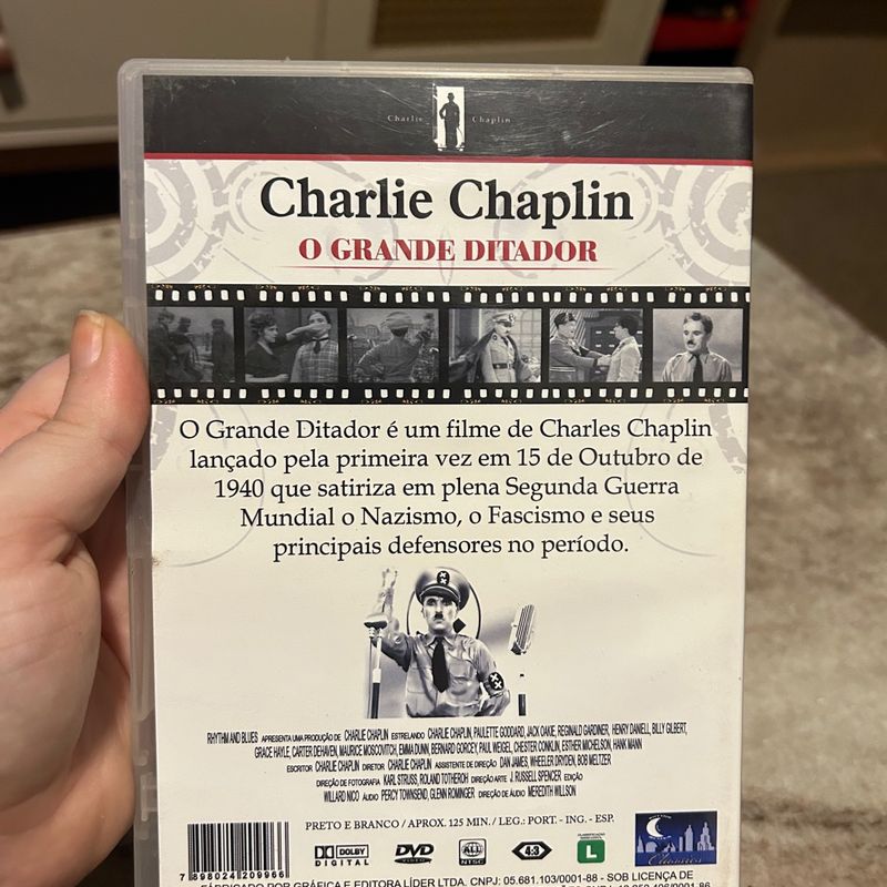 Dvd Charles Chaplin - O Grande Ditador | Usado 90670248 | enjoei