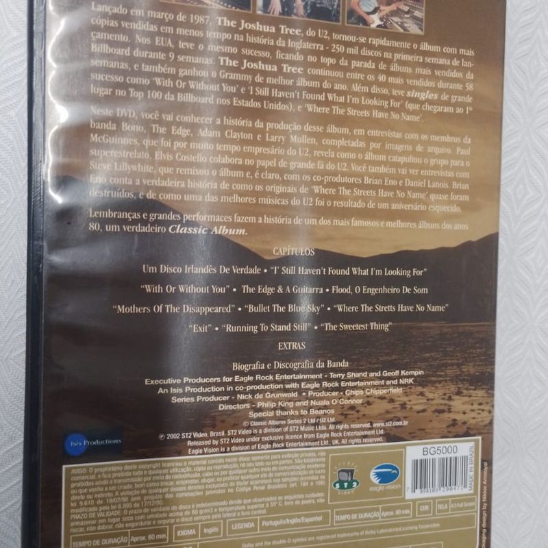 Dvd Classic Albums - U2 - The Joshua Tree ( 16196 ) | Usado
