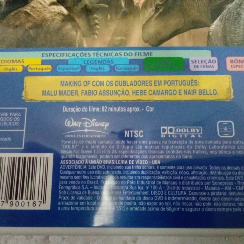 Dvd Dinossauro - Disney