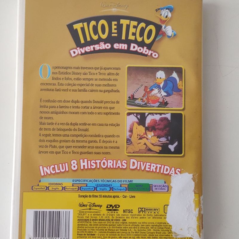 Dvd do Tico e Teco Usado, Filme e Série Walt Disney Usado 82313517