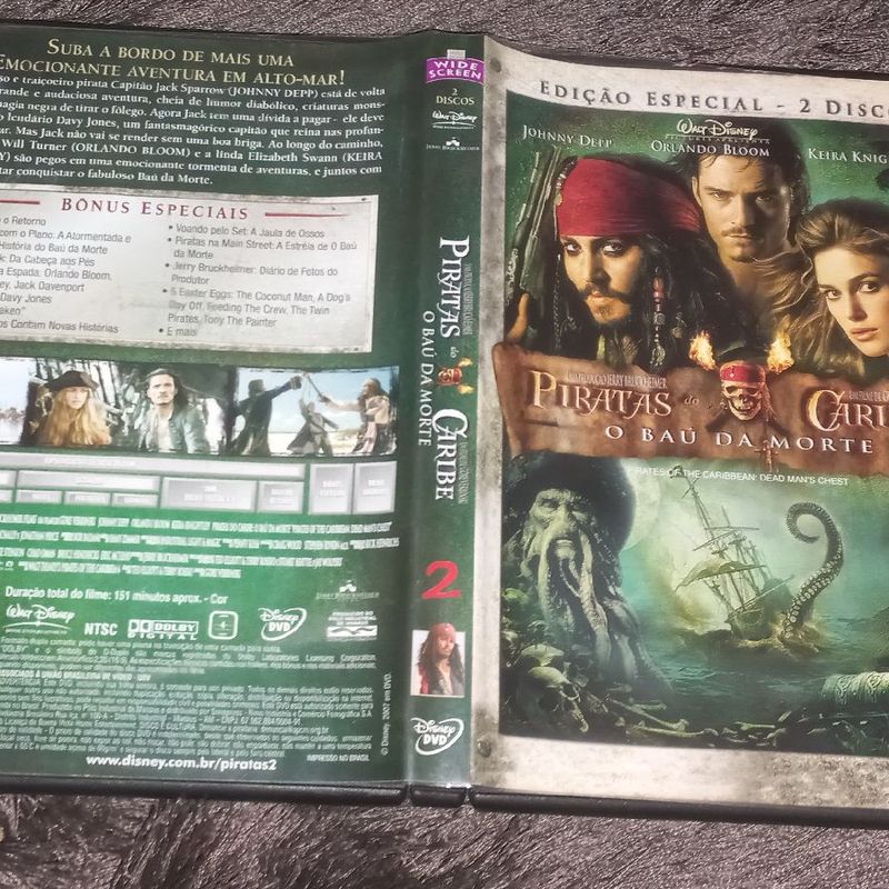 Dvd Duplo Piratas do Caribe O Baú da Morte Dublado Legend, Filme e Série  Dvd Usado 82921070