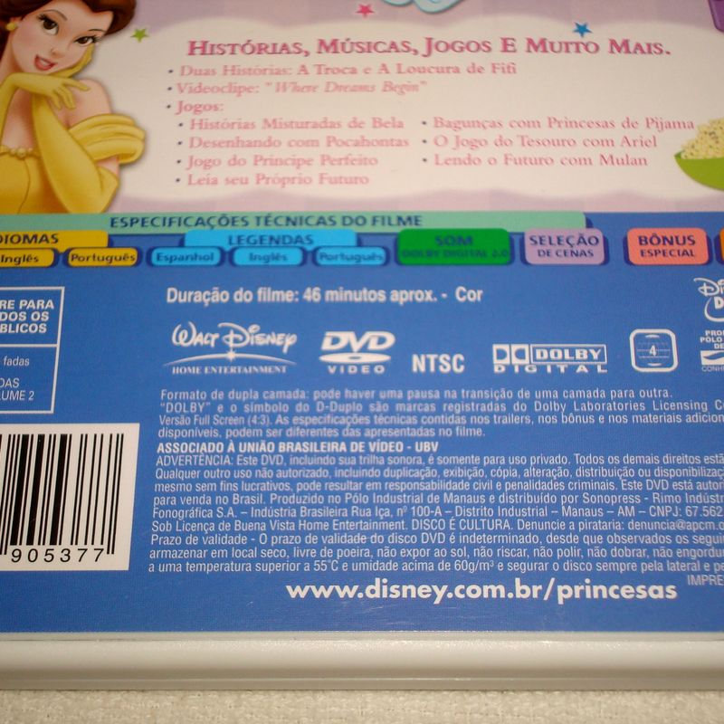 Dvd Festa Das Princesas Disney - Jogos Especiais Aniversário