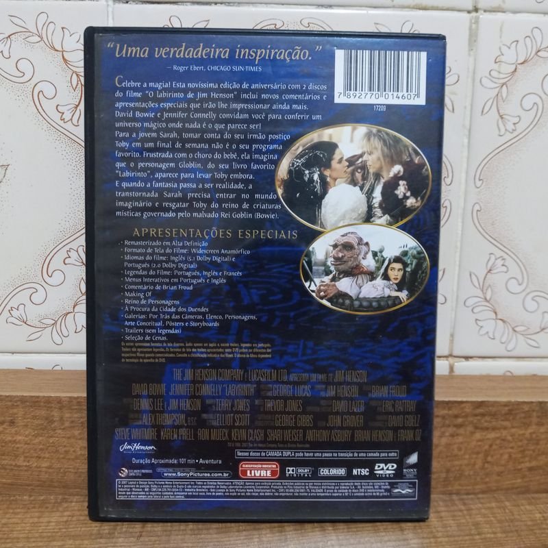 DVD Filme Labirinto - A Magia do Tempo - Semi Novo