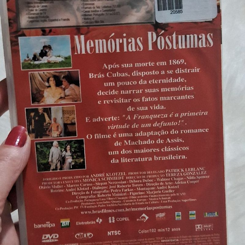Dvd - Memórias Póstumas - Original E Lacrado