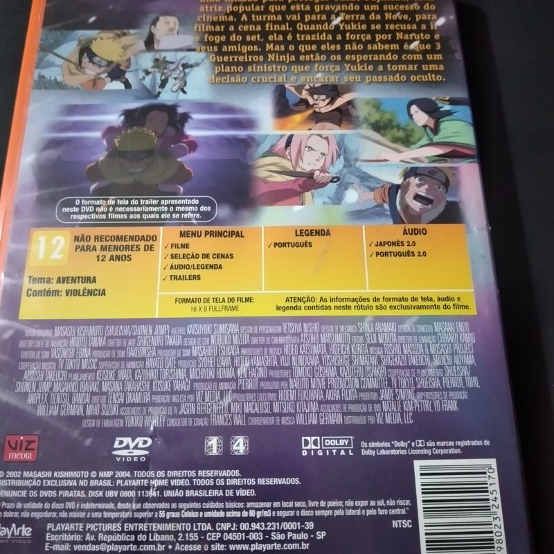 Naruto Dvd Filme The Last Dublado Ou Legendado