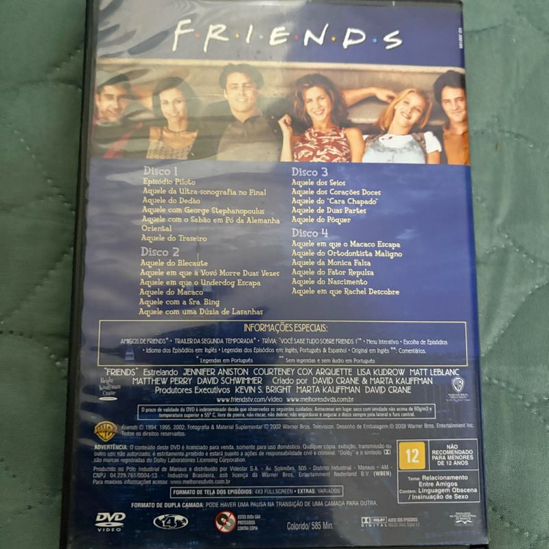 Dvd Friends 1a Temporada | Warner Bross Usado 111706591 | enjoei