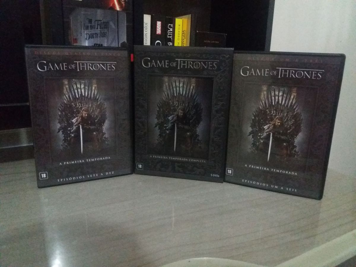 Dvd Game Of Thrones 1ª Temporada (5 Discos) Livro Pérola Filmes