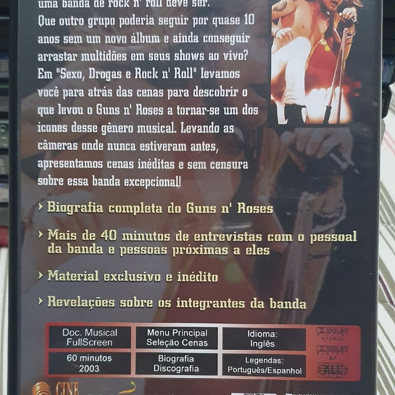 Dvd - Guns N' Roses - Sex N' Drugs N' Rock N' Roll | Item de