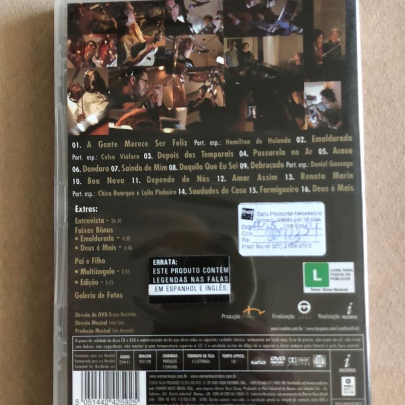 Dvd Ivan Lins Saudades de Casa | Dvd Ivan Lins Nunca Usado  