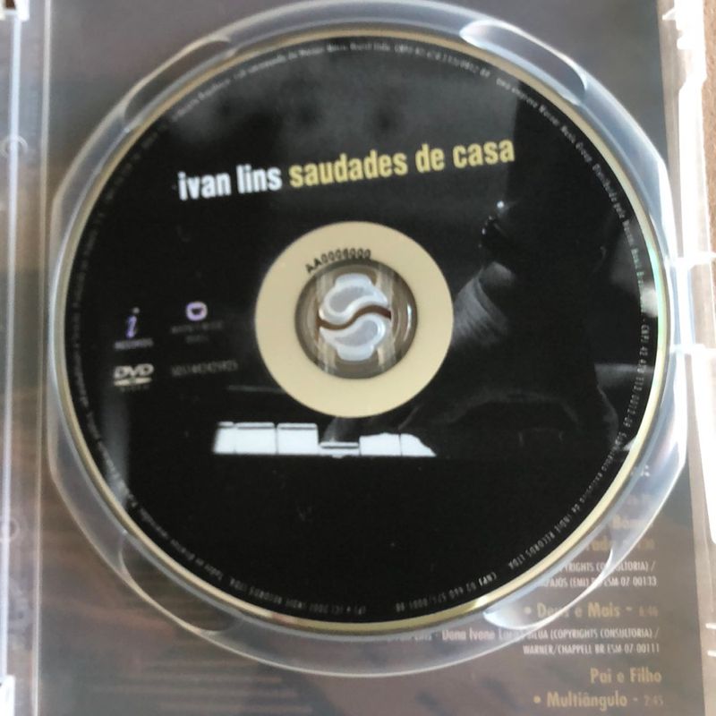 Dvd Ivan Lins Saudades de Casa | Dvd Ivan Lins Nunca Usado  