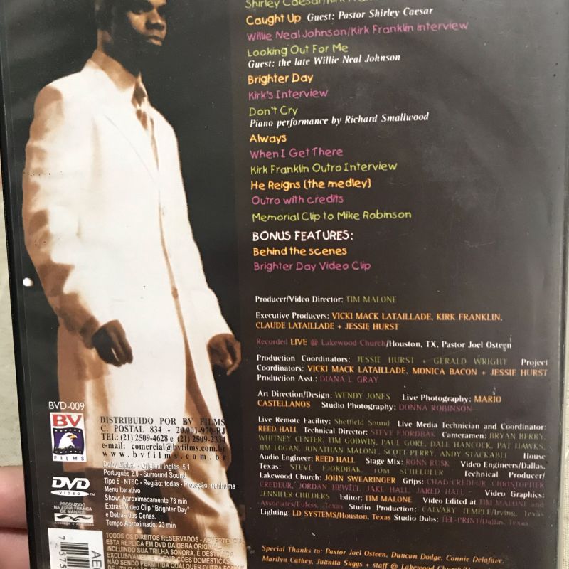 Dvd Kirk Franklin Live - The Rebirth Of Kirk Franklin - Original