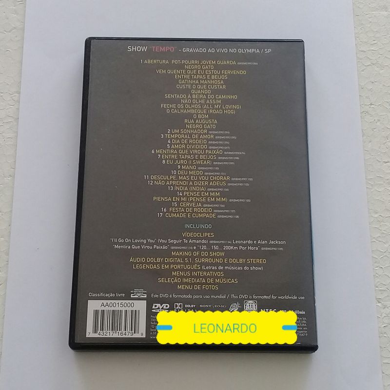 Dvd Leonardo - Ao Vivo 1999 | Usado 89753532 | enjoei
