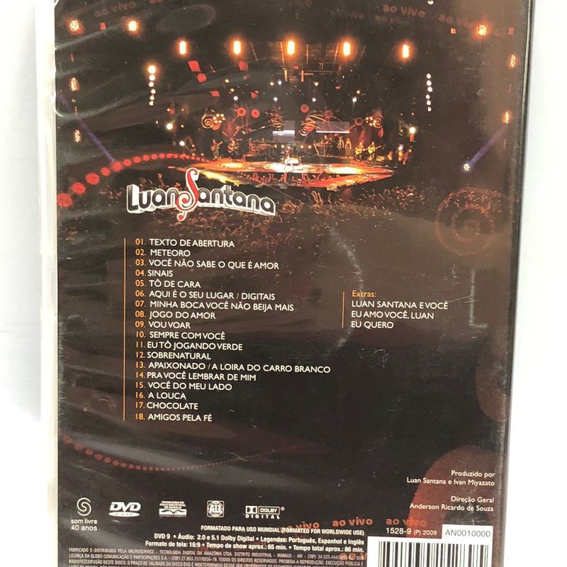 Cd Luan Santana Ao Vivo, Item de Música Som Livre Usado 82544085