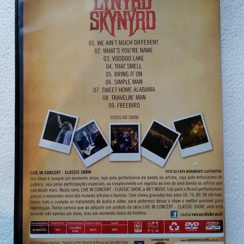 Dvd Lynyrd Skynyrd Live From The Heartland Dvd Nacional e Original | Item  de Música Radar Records Usado 108405402 | enjoei