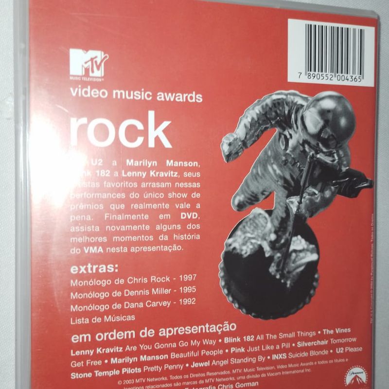 Dvd Mtv - Video Music Awards - Rock ( 14280 ) | Item de Música Usado  86252444 | enjoei