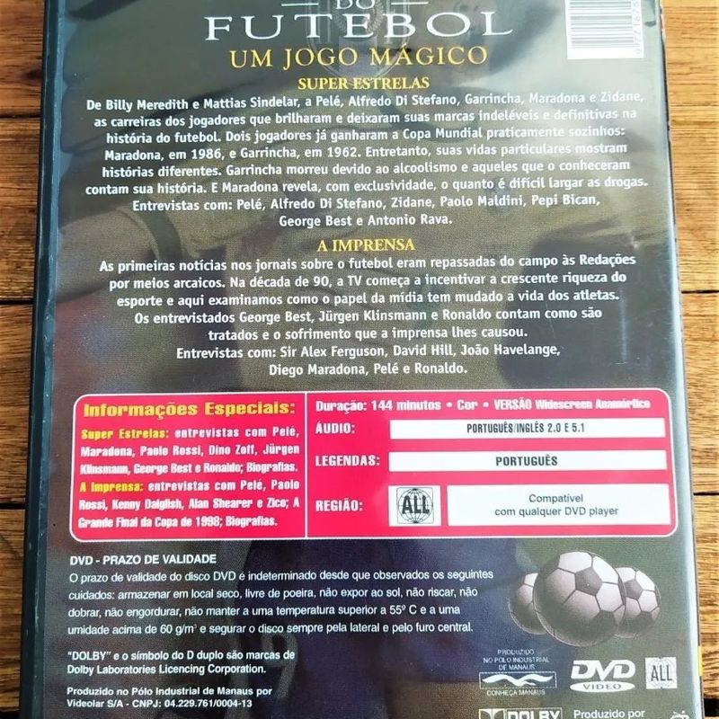 A Historia do Futebol Um Jogo Magico - Brasil Superpotencias Sul-Americanas  DVD