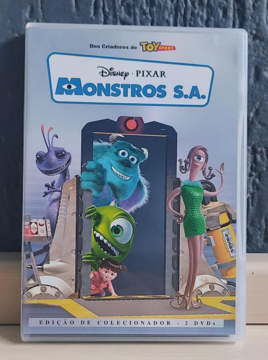 Coleção com 5 Filmes Infantis em Dvd Toy Story e Monstros Sa