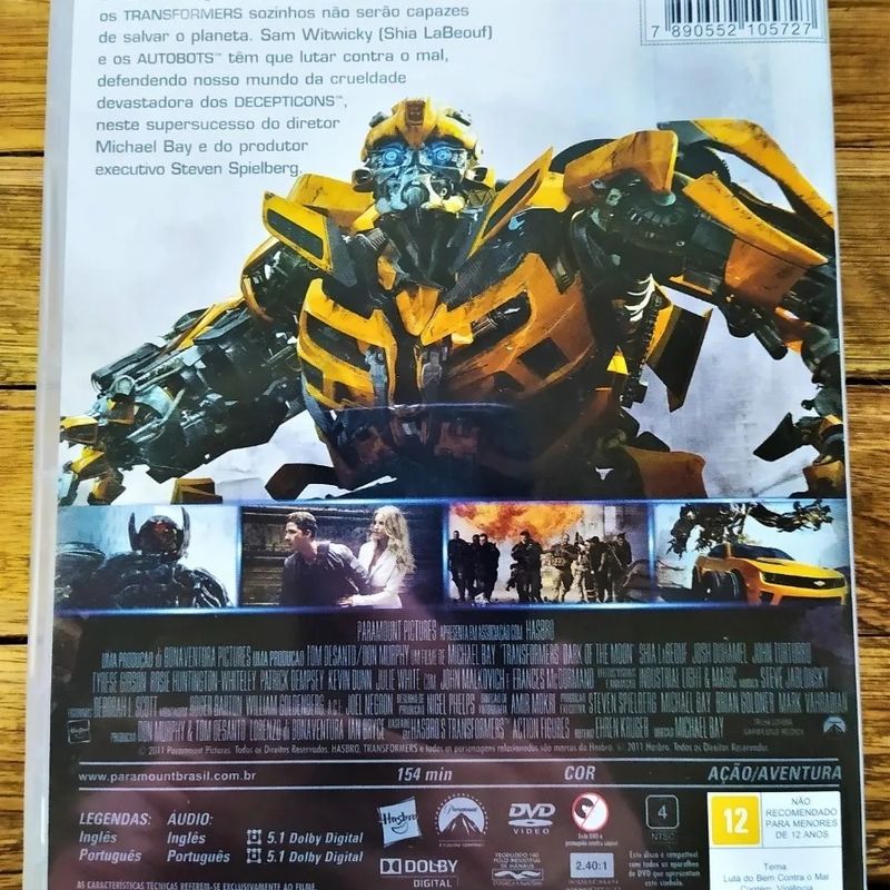 Coleção Blu-ray Filmes Transformers O Lado Oculto da Lua e A Era da  Extinção Original Dublado e Legendado