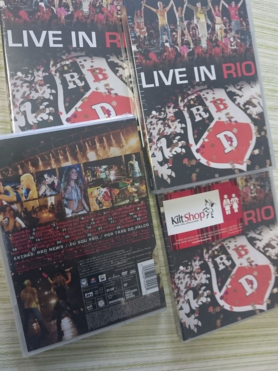 Dvd Rbd Rebelde Live In Rio Lacrado Importado Item de Música Nunca Usado 23920253 enjoei