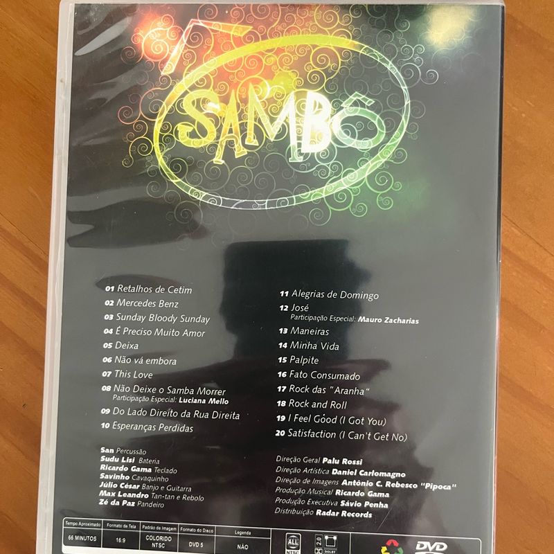 Dvd Sambô Ao Vivo | Usado 99989202 | enjoei