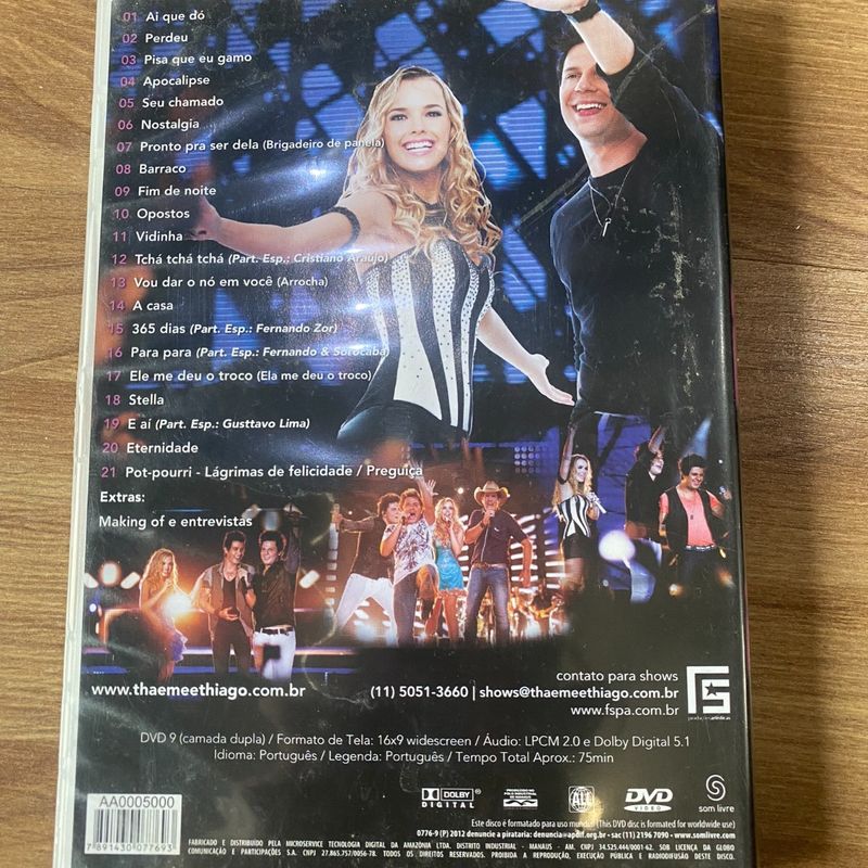 Dvd Thaeme e Thiago | Dvd Usado 109188702 | enjoei