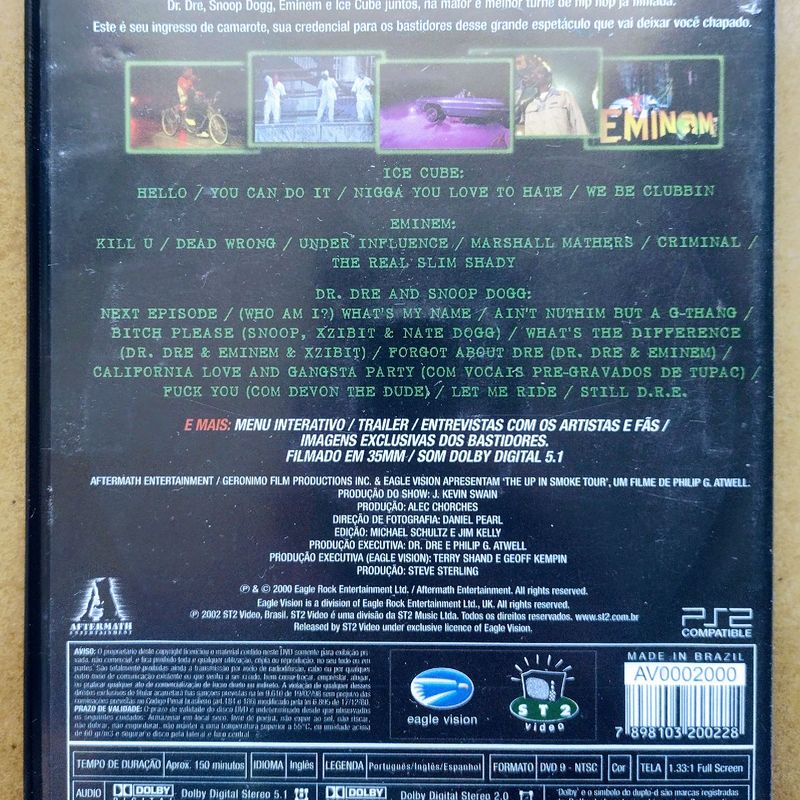 Dvd The Up In Smoke Tour - Snoop Dogg | Snoop Dogg Usado