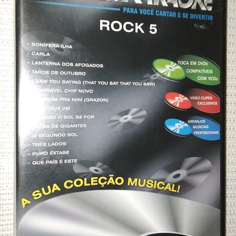 Dvd Vcd para Karaoke - Rock 5 ( 6631 ) | Item de Música Usado
