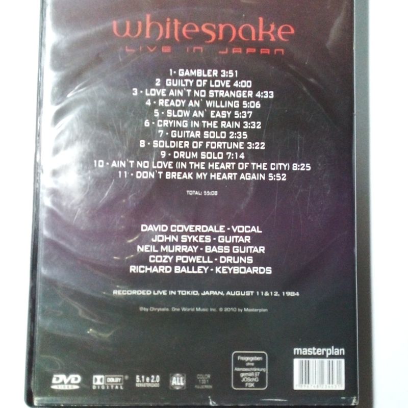 Dvd Whitesnake - Live In Japan | Usado 93481897 | enjoei