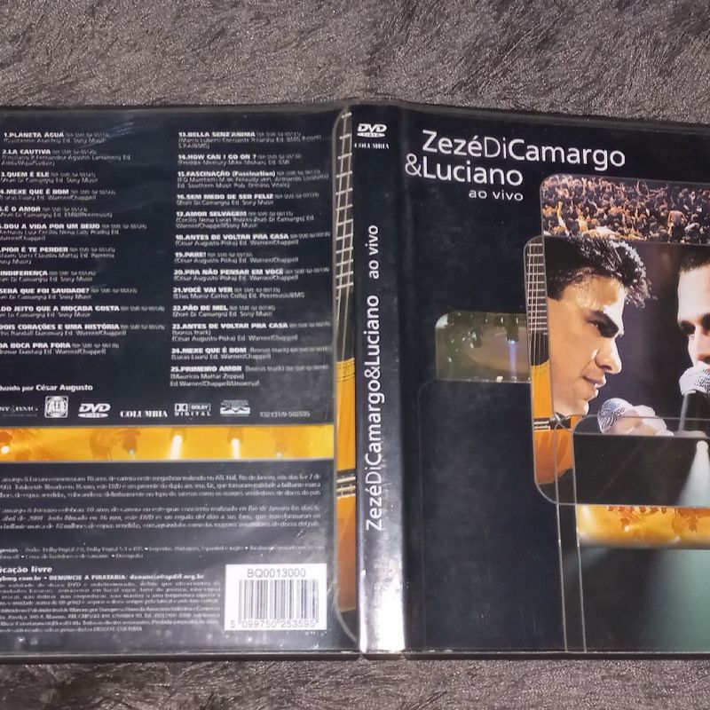 Dvd Zezé de Camargo e Luciano - Ao Vivo | Dvd Usado 68106678
