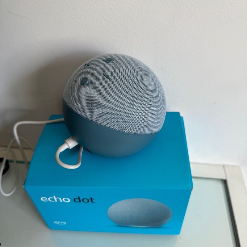 Echo Dot 4ª Geração Alexa B7w64e- Cor Azul Item Info Eletro