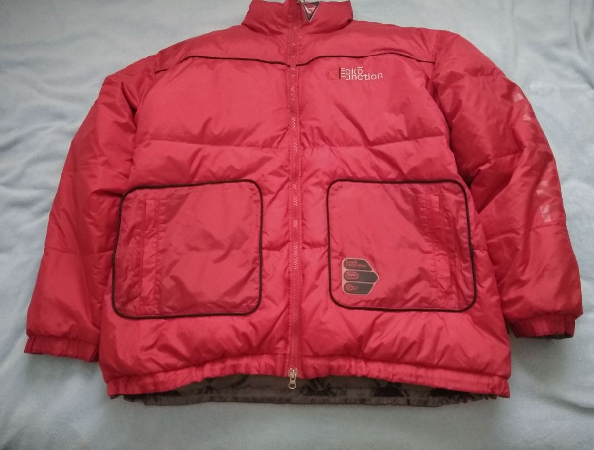 Ecko Function Silver / Red Reversible Down Jacket Ecko Unlimited