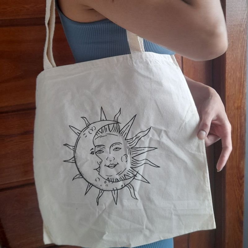 Ecobag Sol e Lua Vintage