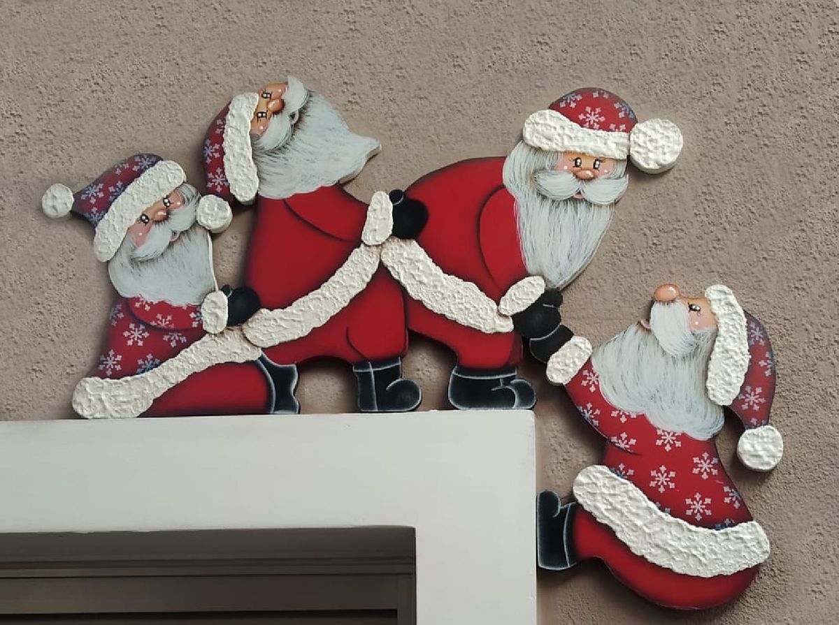 Enfeite de Natal para Porta Papai Noel | Item de Decoração Cr Artes Nunca  Usado 45535539 | enjoei