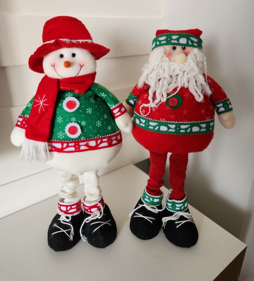 Enfeite Natal - Papai Noel e Boneco de Neve | Item de Decoração Usado  79116407 | enjoei
