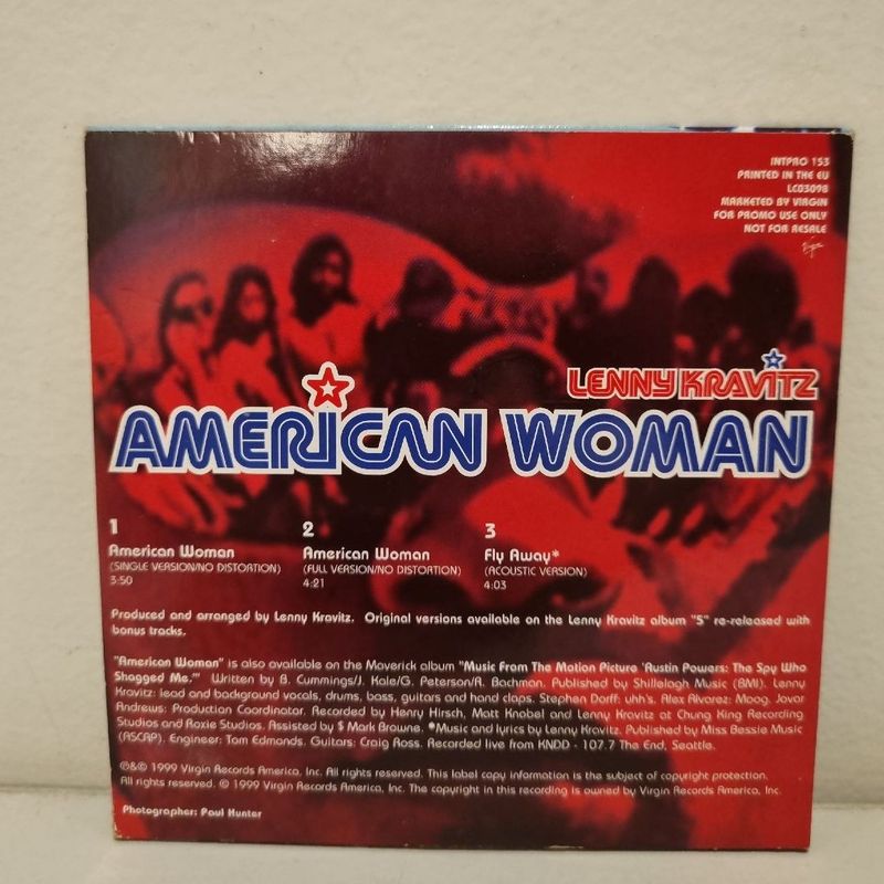 Ep Promocional Lenny Kravitz American Woman | Virgin Records Usado