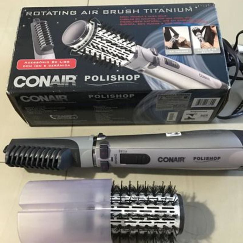 Escova rotating air brush titanium conair sale