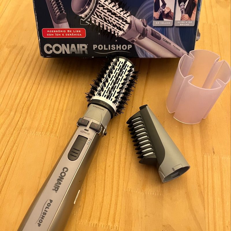 Escova rotating air brush titanium conair best sale