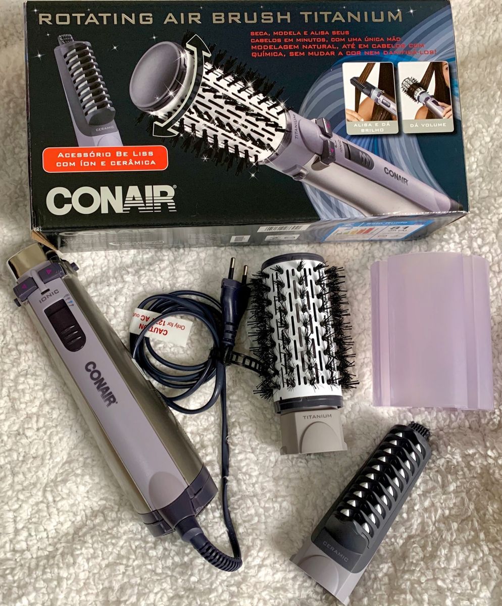 Escova Rotating Air Brush Titanium Conair (escova Modeladora Rotatória